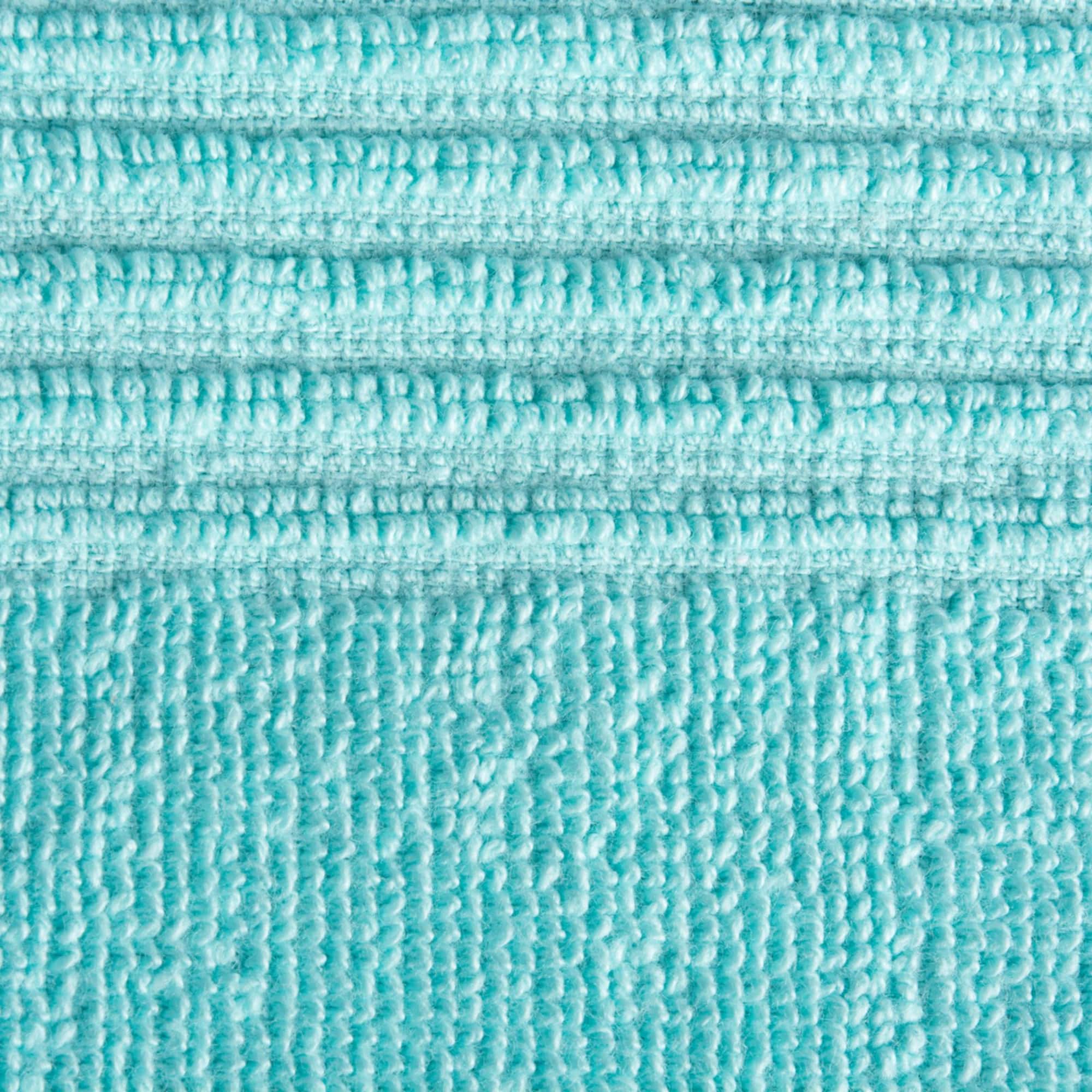 DII® Aqua & White Ribbed Terry Dishtowel Set